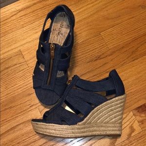 💥SOLD💥 Denim Wedges